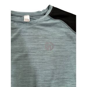 Neleus Dry Fit Logo Muscle Mens Shirt, size 2XL, Green and Black, Long Sleeves